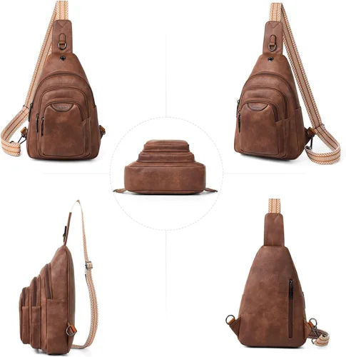 Miniatura 8 de Riñonera cruzada antirrobo de 10L para mujeres y hombres, riñonera cruzada antirrobo, bolsa para cinturón, monedero, regalos para mujeres, piel