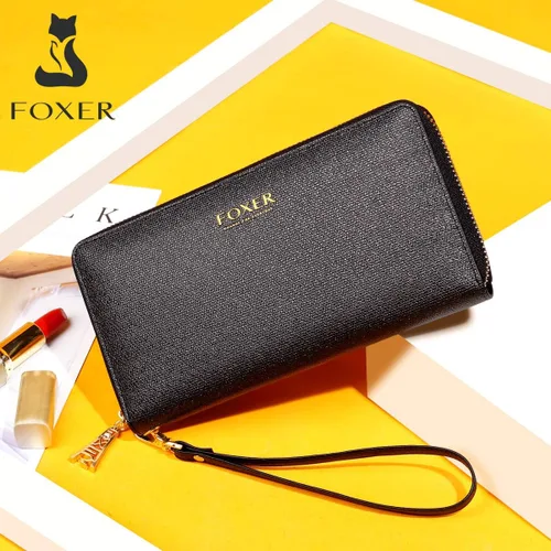 Miniatura 6 de Carteras de cuero para mujer, cuero genuino RFID bloqueo caja de regalo embalaje