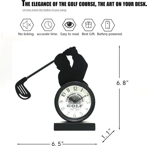 Miniatura 2 de Regalos de golf para hombres, papá, mujeres, hermano, jefes, palos de golf, reloj de escritorio, accesorios de escritorio geniales para compañeros
