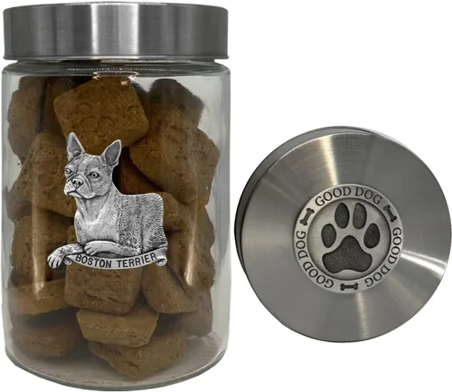Miniatura 6 de Heritage Pewter Basset Hound Good Dog Treat Jar – Tarro de golosinas de 34 onzas con tapa hermética a rosca Regalo para propietarios de Basset