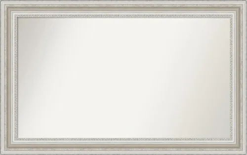 Miniatura 167 de Amanti Art Espejo de baño plateado para sobre el fregadero, 26 x 26 pulgadas, espejo cuadrado de plata antigua, marco de madera tradicional mediano