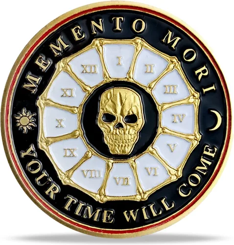 Miniatura 9 de Imasoner Memento Mori Coin Stoic Coin EDC Challenge Coin Stoicism Regalos para recordatorio