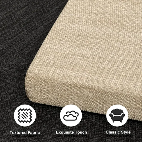 Miniatura 6 de baibu Cojines rectangulares de espuma viscoelástica, de doble capa, antideslizantes para sillas de comedor, cojines para taburete de banco de cocina