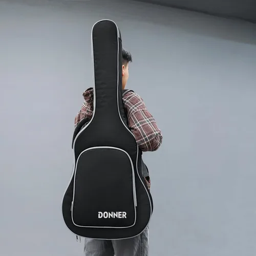 Miniatura 2 de Donner - Funda para guitarra acústica de 40 a 41 pulgadas, acolchado de esponja de 5 mm de espesor, nailon Ripstop 600D resistente al agua, funda 41