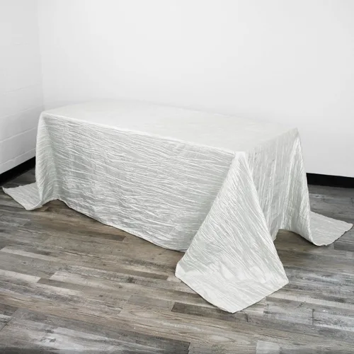 Miniatura 29 de YOUR CHAIR COVERS - Mantel Rectangular de Tafetán Arrugado de 90 x 132 Pulgadas - Azul Polvoriento, Manteles Rectangulares para Mesas Rectangulares