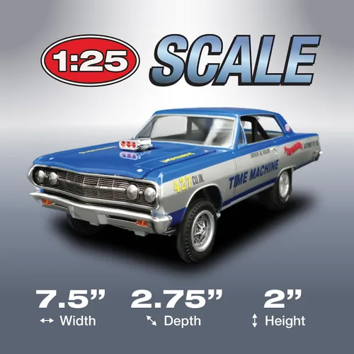 Miniatura 4 de AMT 1965 Chevy Chevelle AWB Time Machine 1:25 Kit de modelo a escala