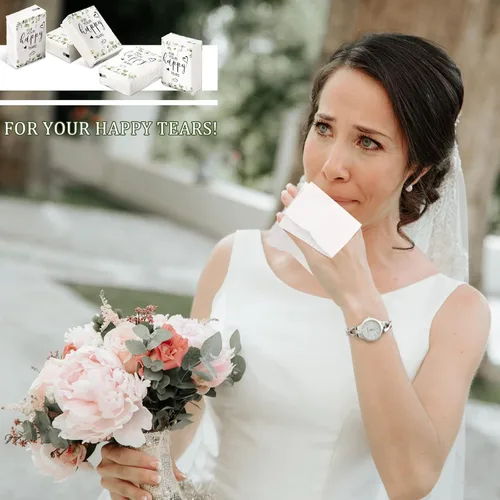 Miniatura 5 de 100 paquetes de pañuelos faciales de boda para bolsas de bienvenida, mini pañuelos de bolsillo, tamaño de viaje, recuerdos de boda para invitados, 3