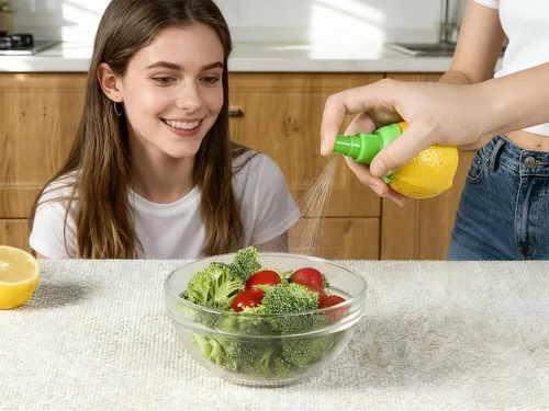 Miniatura 2 de Paquete de 2 pulverizadores de jugo de limón, jugo de naranja manual en aerosol cítrico para sabor fresco, exprimidor de limón para ensalada