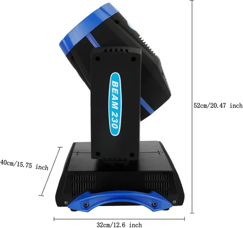 Miniatura 3 de 230W 7R Zoom Cabeza Móvil Haz Sharpy Luz 8 Prisma Estroboscópico DMX 16Ch Fiesta Azul