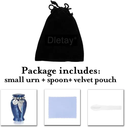 Miniatura 9 de Dletay Urnas pequeñas para cenizas humanas, recuerdo de 2.85 pulgadas, mini urna de cremación conmemorativa para mujeres y hombres, urnas funerarias