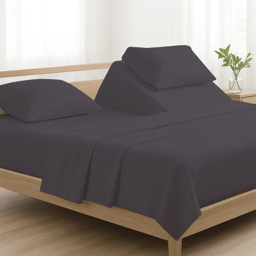 Miniatura 20 de 4 piezas de lujo Split Top Queen 100% algodón egipcio de 800 hilos (ajustable, parte superior flexible tamaño queen) sábanas divididas de 28