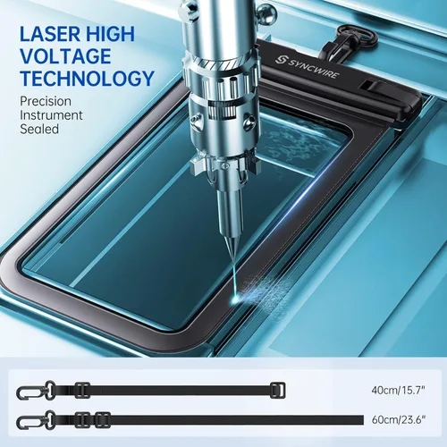 Miniatura 6 de Syncwire Funda impermeable para teléfono [paquete de 2] – Funda universal IPX8 impermeable para teléfono con cordón compatible con iPhone 13/12/11