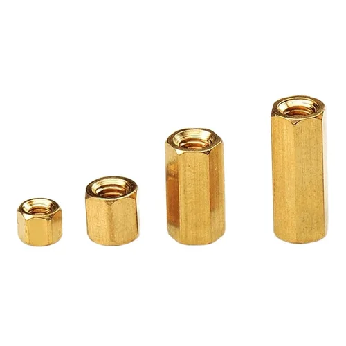 M8 0.315-3.937 in doble paso hexagonal latón macho hembra Standoff Junta Pilar Stud Hexágono Columna de cobre Tuerca Tornillo columna hueca (color :
