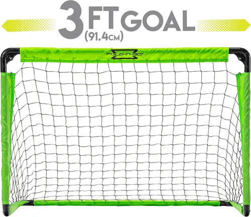 Miniatura 2 de Franklin Sports Mini portería de fútbol portátil, plegable, para interiores y exteriores, para niños, con bolsa de transporte, portería juvenil