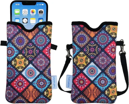 Miniatura 77 de Tainada Funda Estuche Bolsa de Neopreno para Teléfono para Hombres y Mujeres con Correa Cruzada/Cordón para el Cuello para iPhone 17/16/15 Pro Max