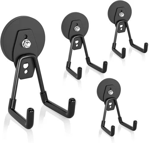 Miniatura 7 de ENUODA - Ganchos magnéticos fuertes, ganchos magnéticos de alta resistencia para cochera, soporte magnético para herramientas de crucero para colgar