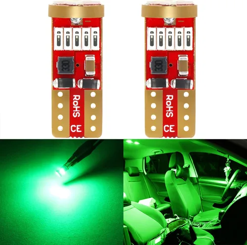 Miniatura 15 de PHINLION Bombillas LED de 500 lúmenes, 194 bombillas LED de 6000 K, color blanco, superbrillante, 168 2825 W5W T10, cuña LED de repuesto