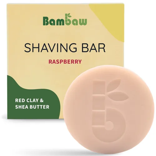 Miniatura 9 de Bambaw Barra de jabón de afeitar 2.8 onzas Barra de afeitar orgánica de arcilla blanca y aloe vera Jabón de afeitar piel sensible Jabón