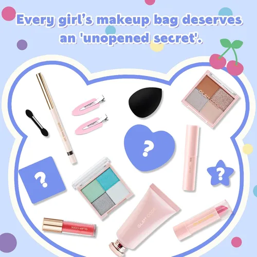Miniatura 3 de Glam Code Calendario de Adviento de maquillaje de 24 días 2025, juego de regalo de maquillaje de belleza para adolescentes y mujeres adultas, Azul