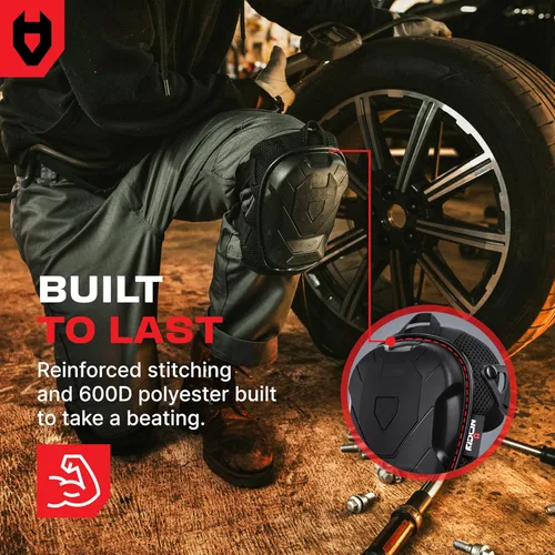 Miniatura 7 de NoCry Rodilleras profesionales para construcción para hombres y mujeres con cubierta antideslizante resistente y soporte de tobillo — Espuma gruesa