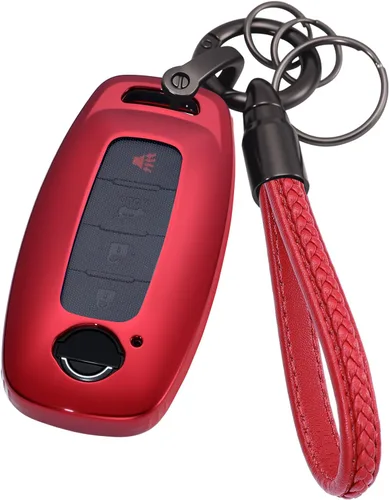 Miniatura 8 de Funda para llavero para Nissan antes de 2023 Altima Maxima Sentra X Trail Patrol Murano Rogue Pathfinder Serena Kicks Armada Versa, negro
