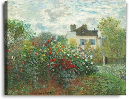 Miniatura 78 de IPIC - Reproducción artística de los lirios de agua de Claude Monet 1906, impresiones giclée coinciden con el marco dorado clásico, arte de pared