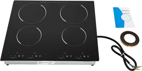 Miniatura 5 de Estufa eléctrica de 23.6 pulgadas con control táctil de 3000 W, con 4 quemadores, estufa eléctrica radiante de 110 V (sin enchufe) con 9 niveles