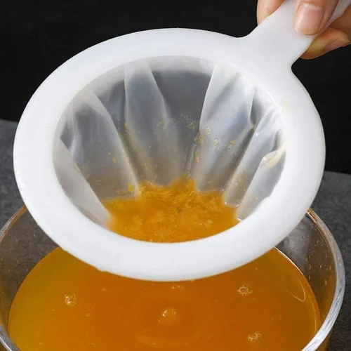 Miniatura 4 de Colador de malla de nailon ultrafino para cocina, tamiz de plástico, cuchara de filtro de malla fina para leche de soja, filtro de café, leche