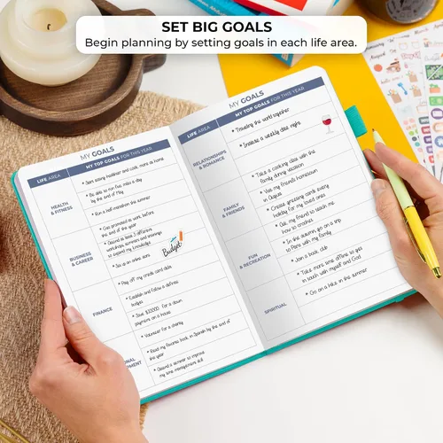 Miniatura 5 de Clever Fox - Agenda 2ª edición – Agenda semanal y mensual colorida para objetivos, organizador de gestión del tiempo y productividad, sin fecha, A5