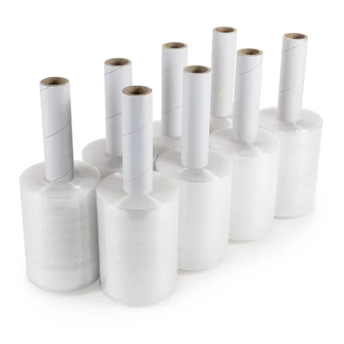 Miniatura 9 de IDL Packaging Mini rollo elástico de 5 pulgadas, 700 pies, calibre 120 (paquete de 2) con un mango de cartón extendido, envoltura de plástico
