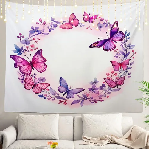 Miniatura 64 de Shrahala Tapiz de pared con paisaje de lago de otoño, bosque amarillo, para colgar en la pared, tapiz grande, decoración de fibra de poliéster