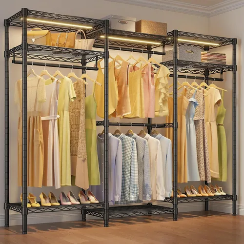Miniatura 14 de VIPEK V5i Perchero de Ropa Armarios de Dormitorio Organizador de Closet Independiente, Closet Guardarropa Portátil Perchero de Ropa Resistente con 8