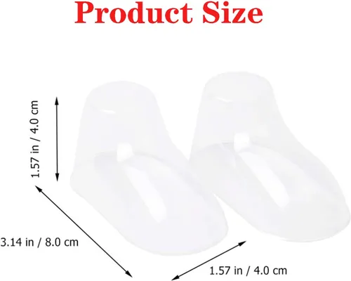 Miniatura 3 de 50 piezas de plástico transparente para pies de bebé botines de bebé calcetines de ganchillo escaparate zapatos para niños pequeños soporte
