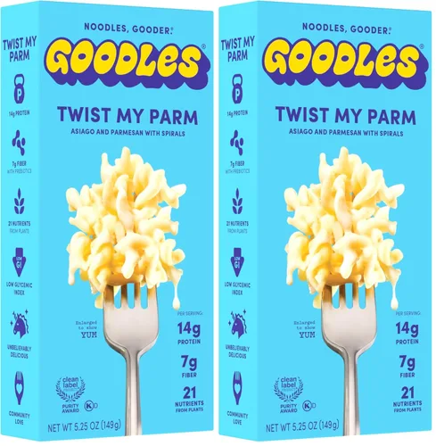 Miniatura 7 de Goodles Twist My Parm Asiago y parmesano con espirales, lleno de nutrientes con queso real, fibra, proteínas, prebióticos, plantas y verduras, sin
