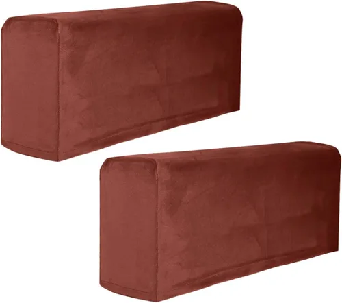 Garneck 2 fundas de tela elástica para reposabrazos antideslizantes, de elastano, para sillón reclinable, protector de muebles, fundas para sillón,