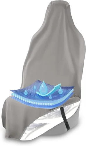 Miniatura 10 de EliteSport - Funda de asiento delantero, ajuste universal, impermeable, resistente al sudor, resistente al olor y lavable a máquina, protector