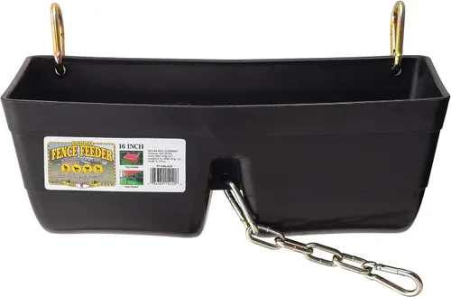 Miniatura 3 de Alimentador de valla de plástico Little Giant® Alimentador para cerdos con clip Cubo de alimentación montable 4.5 cuartos de galón Rojo