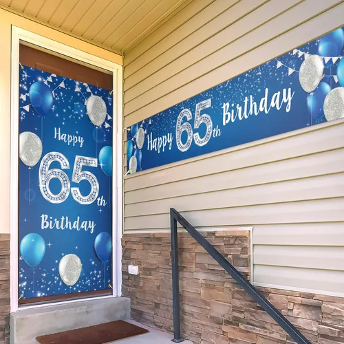 Miniatura 39 de Juego de carteles de feliz cumpleaños número 100 para puerta, porche, decoración de cumpleaños de 100 años, suministros de fiesta para hombres