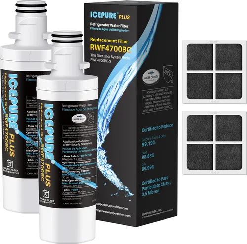 Miniatura 10 de ICEPURE Filtro de agua para refrigerador ADQ747935 y repuesto para LG ® LT1000P®, MDJ64844601, Kenmore Elite 9980, ADQ74793501 LT1000PC ®