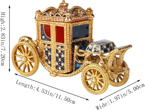 Miniatura 53 de QIFU Caja de baratija pintada a mano con bisagras, regalo único para la familia