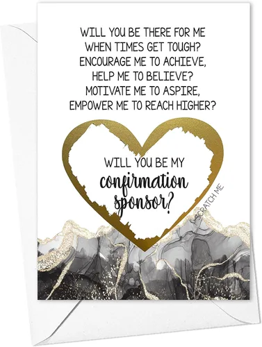 Miniatura 25 de Tarjeta para raspar con texto en inglés «Will You Be My Godmother Godfather Scratch Off», tarjeta para promoción de Tia y Tio a Padrinos de parte