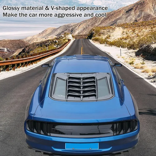 Miniatura 5 de Persiana para ventana trasera para Ford Mustang 2015-2023, Decoración de ventilación estilo GT Lambo para parabrisas para Ford Mustang 2015-2023