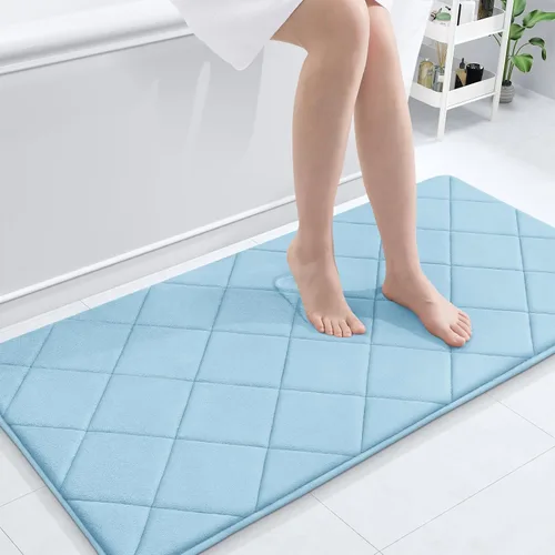 Miniatura 106 de OLANLY Tapete de baño de espuma viscoelástica de 24 x 16 pulgadas, ultra suave y absorbente, lavable a máquina, cómodo tapete de baño para suelo