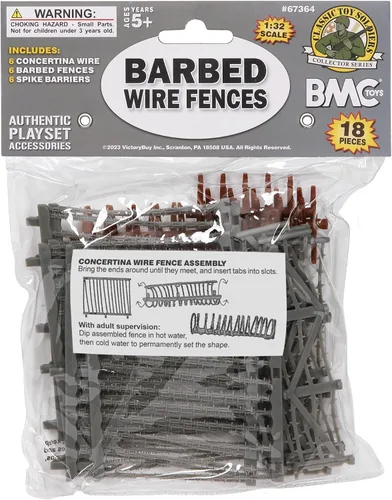 Miniatura 4 de BMC CTS Concertina Barbed Wire Fence Barricade - 18 piezas de plástico ejército hombres accesorio