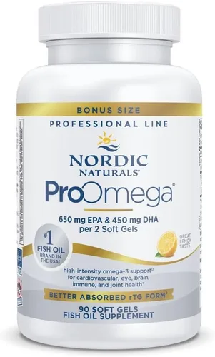 Miniatura 7 de Nordic Naturals ProOmega, sabor a limón, 210 geles suaves, 1000 mg de omega-3, aceite de pescado de alta potencia con EPA y DHA, promueve la salud