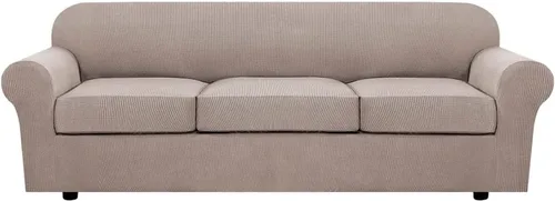 Miniatura 12 de H.VERSAILTEX - 3 fundas de sofá elásticas para 2 cojines de sofá. Fundas para muebles de sala de estar (funda base más 2 fundas de cojín de asiento)