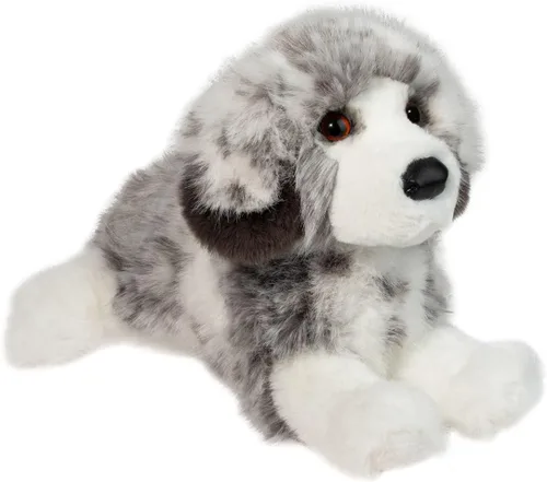 Miniatura 6 de Douglas Skylar - Peluche de pastor australiano, juguete realista DLux de 12 pulgadas para cachorros australianos, peluche azul suave para niños