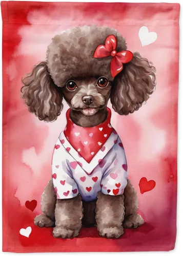 Miniatura 156 de Caroline's Treasures DAC5292CHF - Bandera de Border Collie My Valentine House para porche, grande, con manga para porche, para colgar en la pared