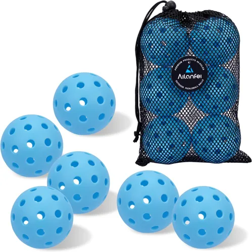 Miniatura 9 de Pickleball Balls 6 Pack 12 Pack- 40 Holes Outdoor Pickleball with Bag, Perfectly Balanced, High Bounce, Crack-Resistance，USAPA Standard - Multiple