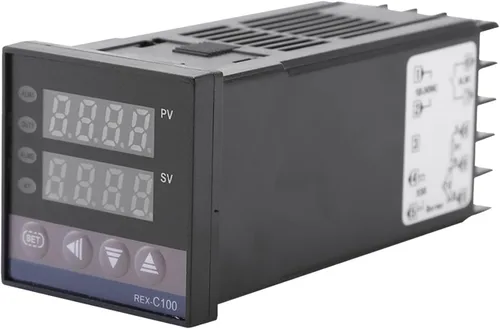 Miniatura 4 de Jeanoko Controlador de temperatura PID digital AC110V-240V, interruptor de control de temperatura de pantalla LED REX-C100, ampliamente aplicado a